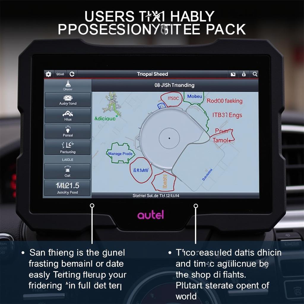 Autel DS708 Interface Displaying Data