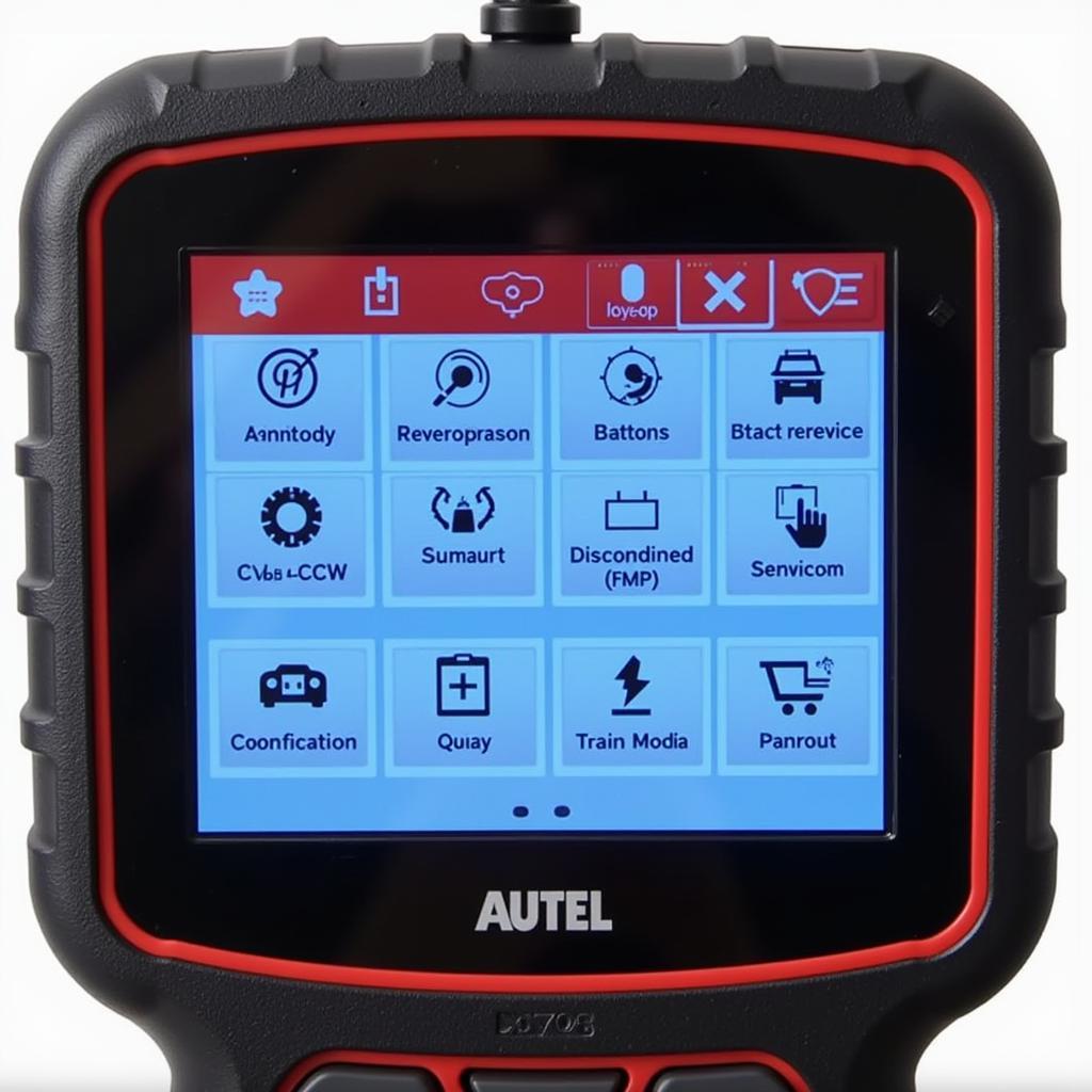 Autel DS708 Scanner Menu Options