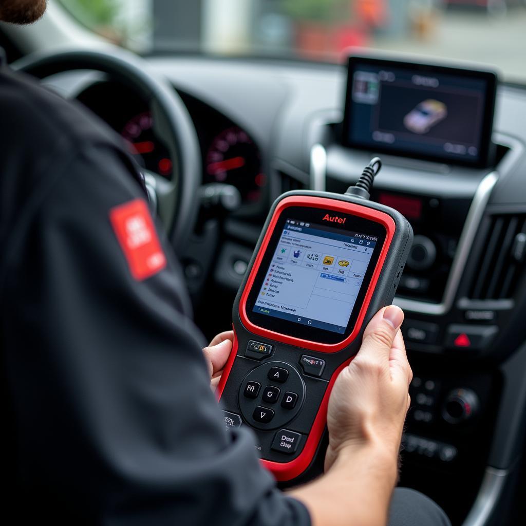 Autel DS780 Diagnostic Tool in Use