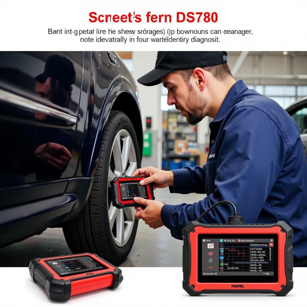 Autel DS780 Performing Diagnostics on a Car