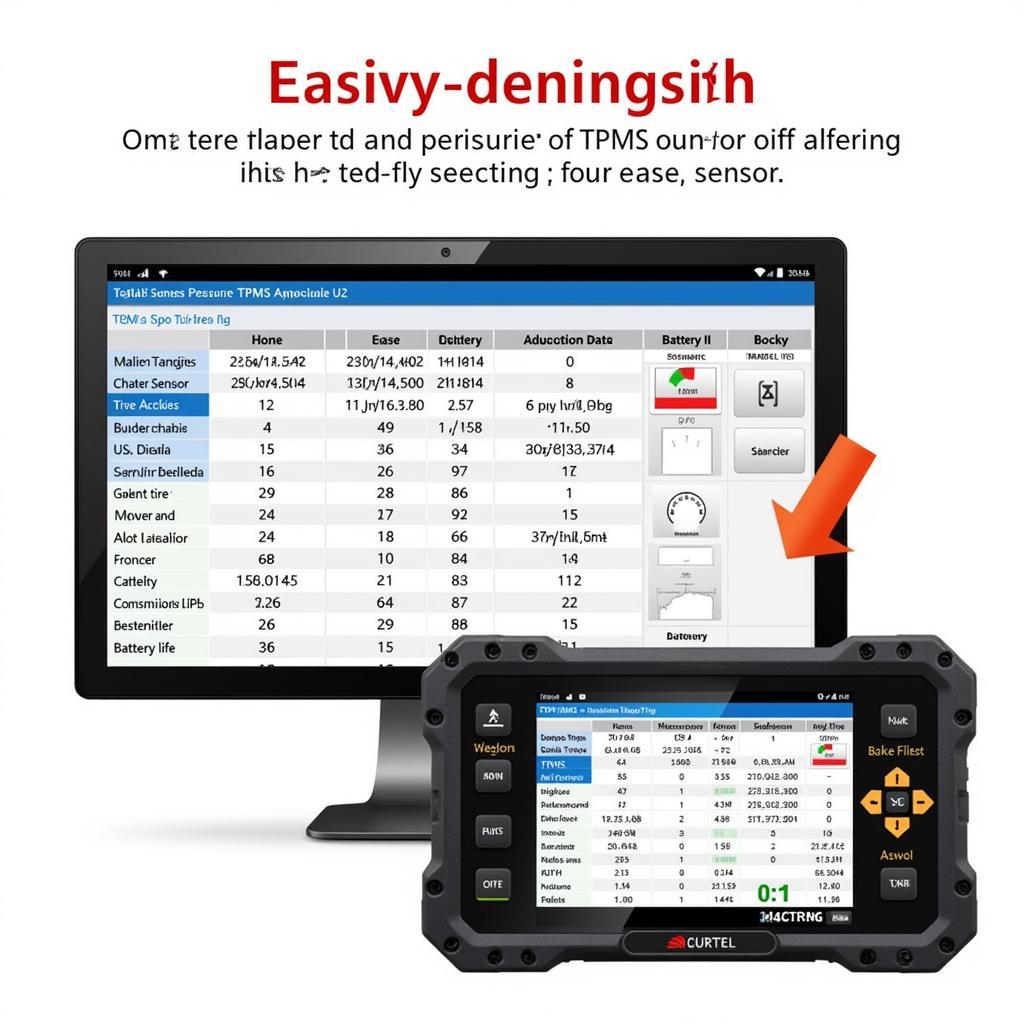 Autel DS808 Displaying TPMS Data