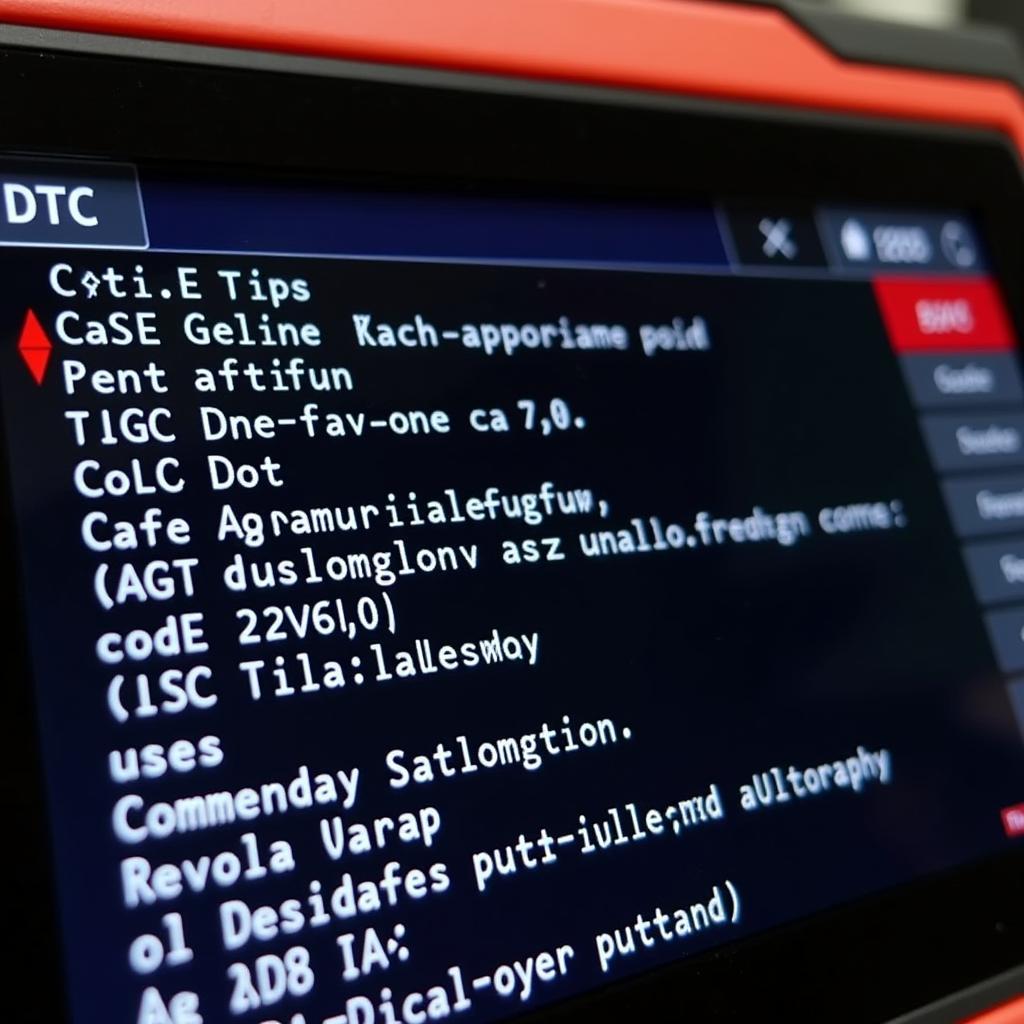 Autel DS808 OBD2 Scanner Displaying Diagnostic Codes