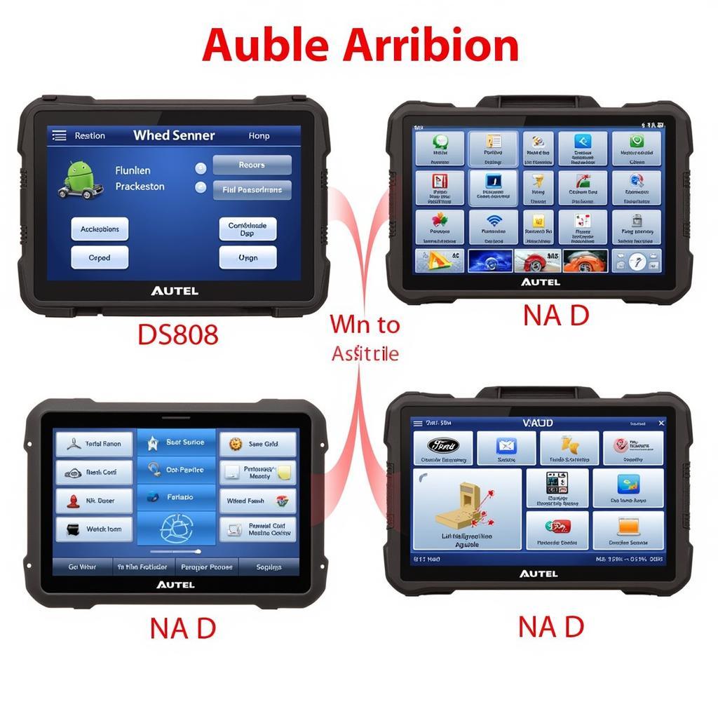 Autel DS808 vs NA D Main Interface Comparison