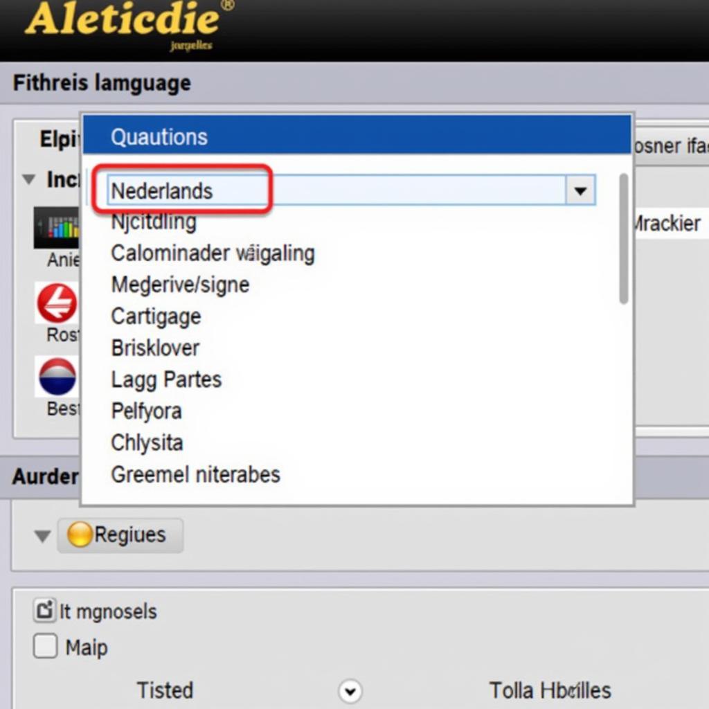 Autel Dutch Language Settings