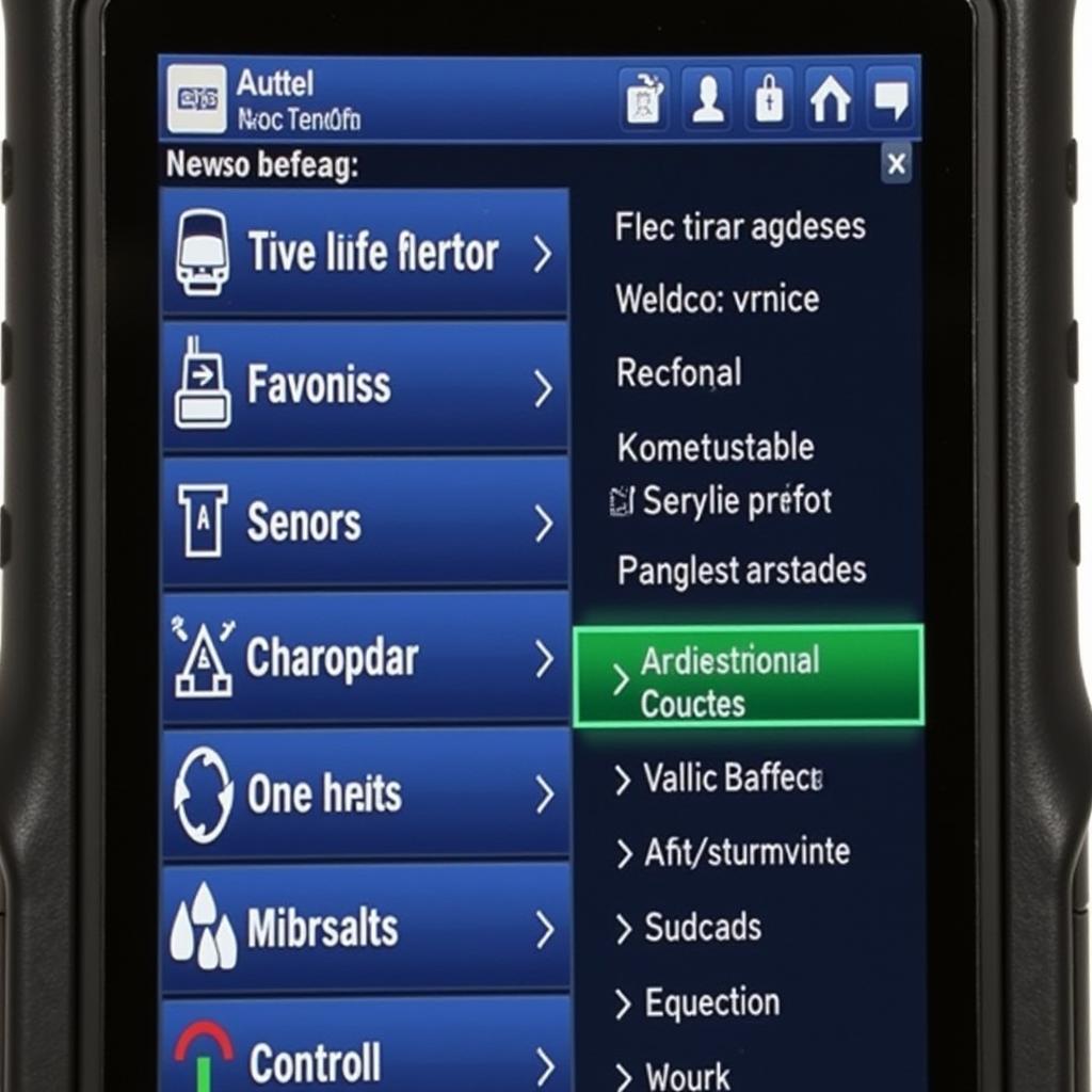 Autel Esoteric Scanner Interface