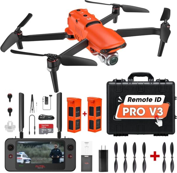 Autel EVO 2 Pro V3 f/2.8 - f/11 Camera Drone Rugged Bundle Hard Case 40 min