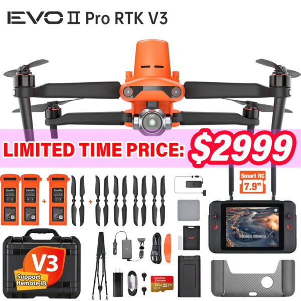 Autel EVO 2 Pro V3 RTK Rugged Bundle 6K HDR Video Centimeter-Level Positioning