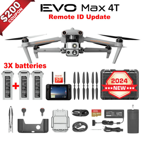 Autel EVO Max 4T Fly More Combo Thermal 8K HD, 12.4 miles Transmission, US STOCK