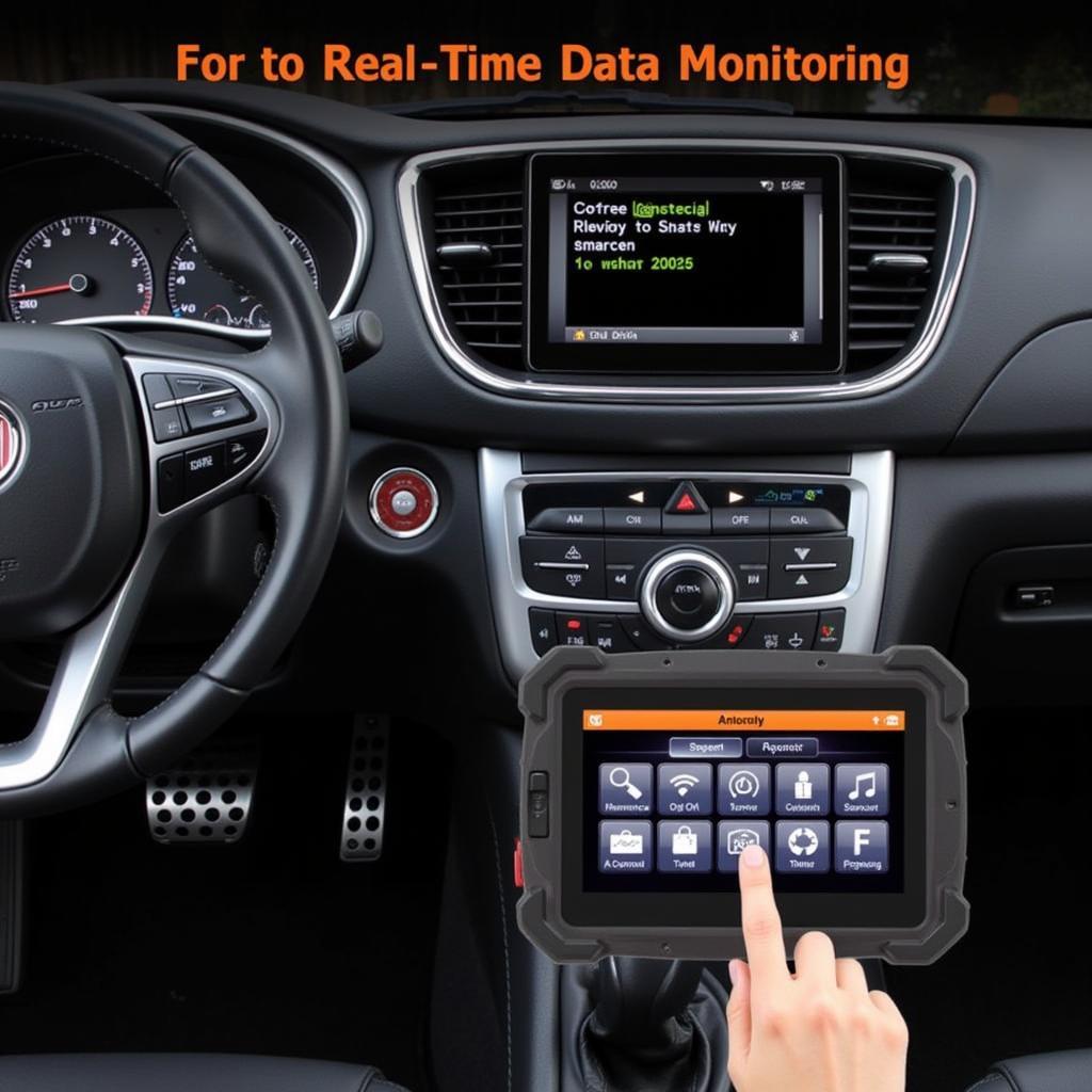 Autel FCA Scanner Diagnosing a Vehicle