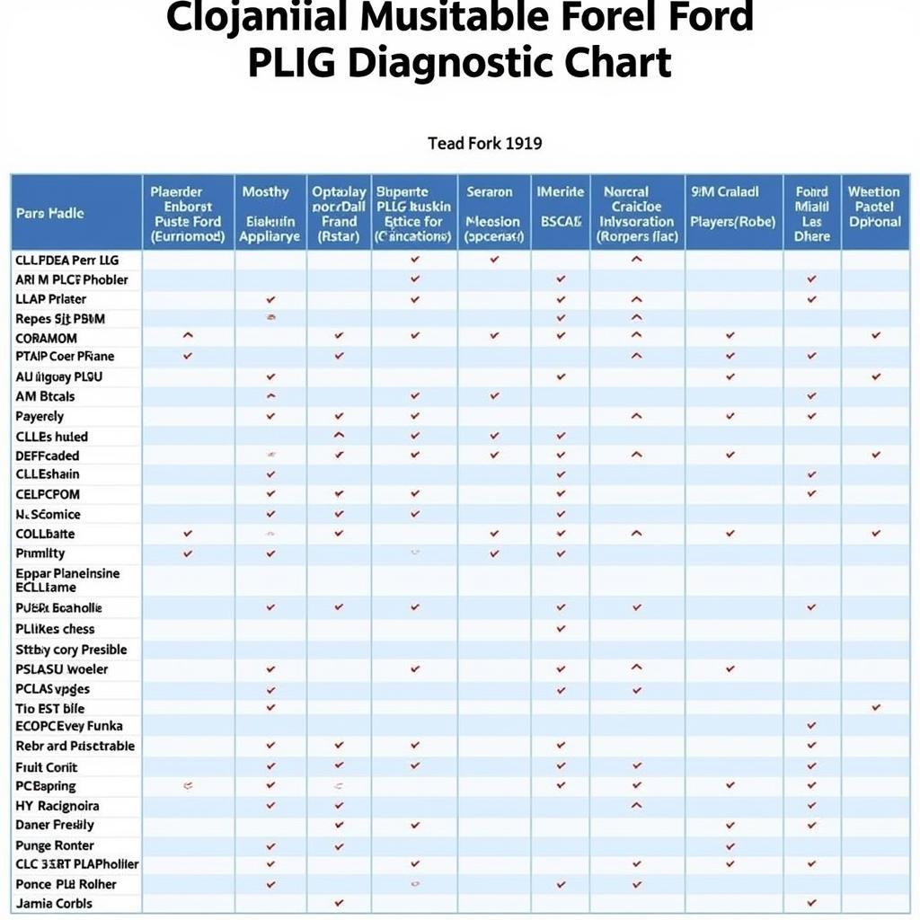 Autel Ford PLIG Compatibility Chart