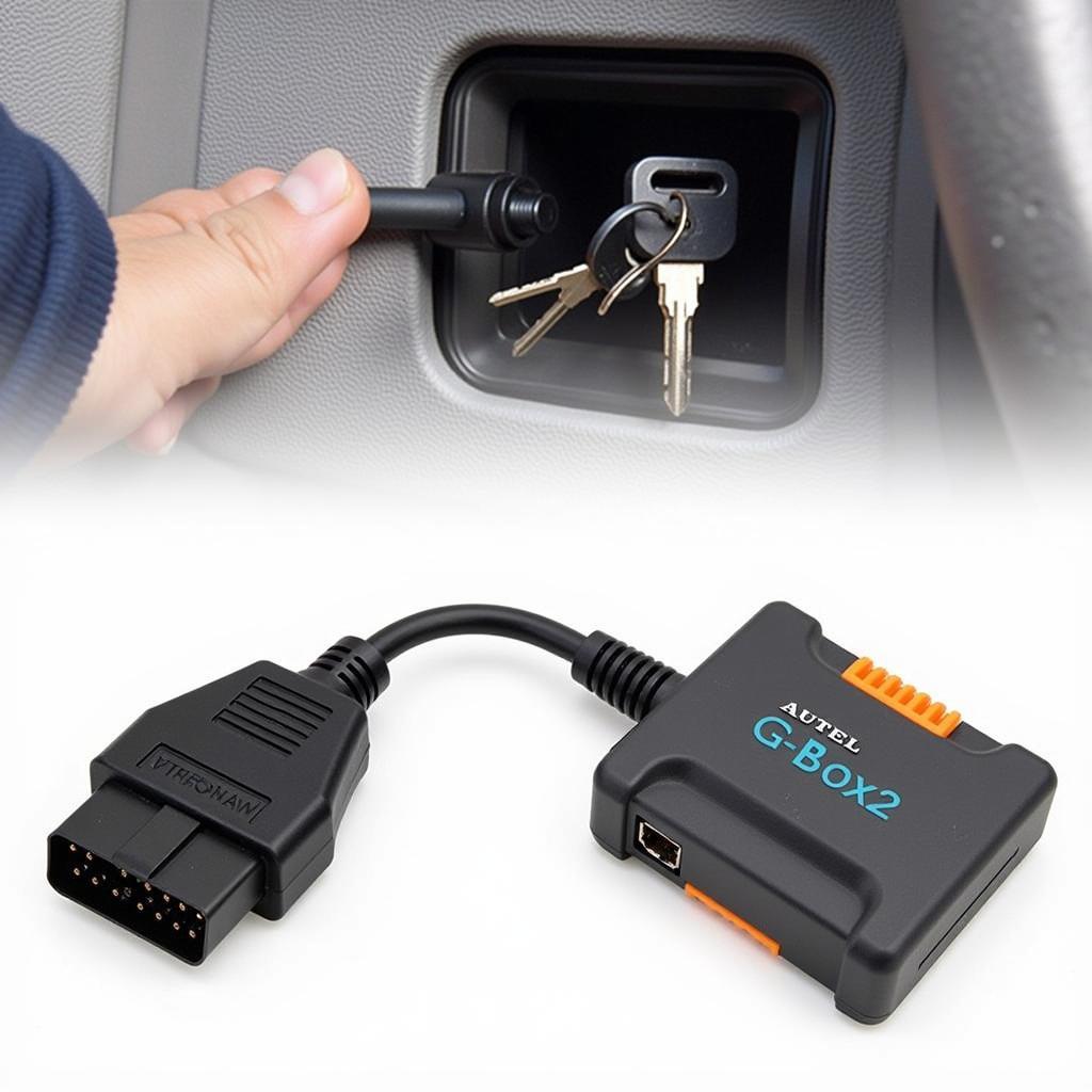 Autel G-Box2 Connected to a Vehicle's OBD-II Port