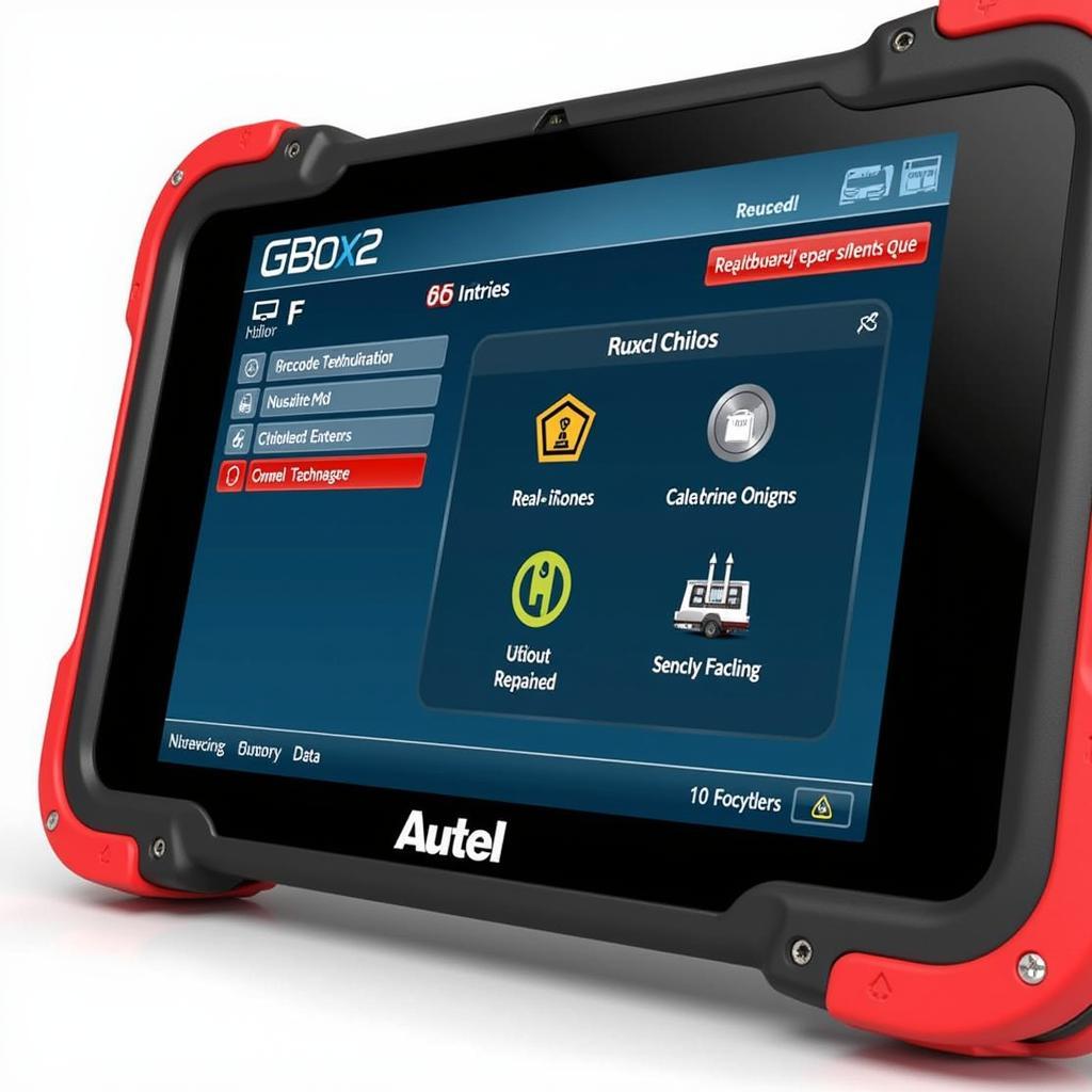 Autel GBox2 interface displayed on a diagnostic tablet