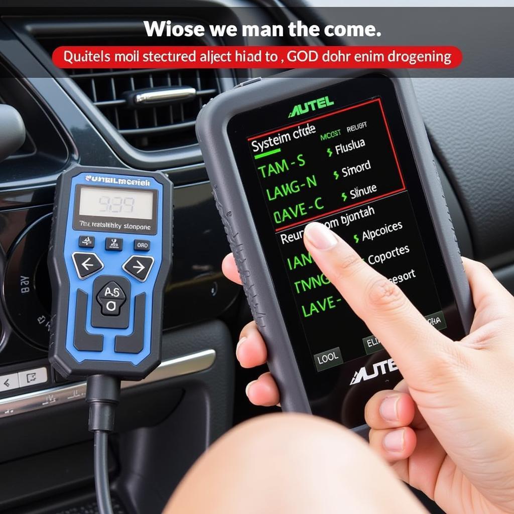 Autel HT309 OBD2 Scanner in Use