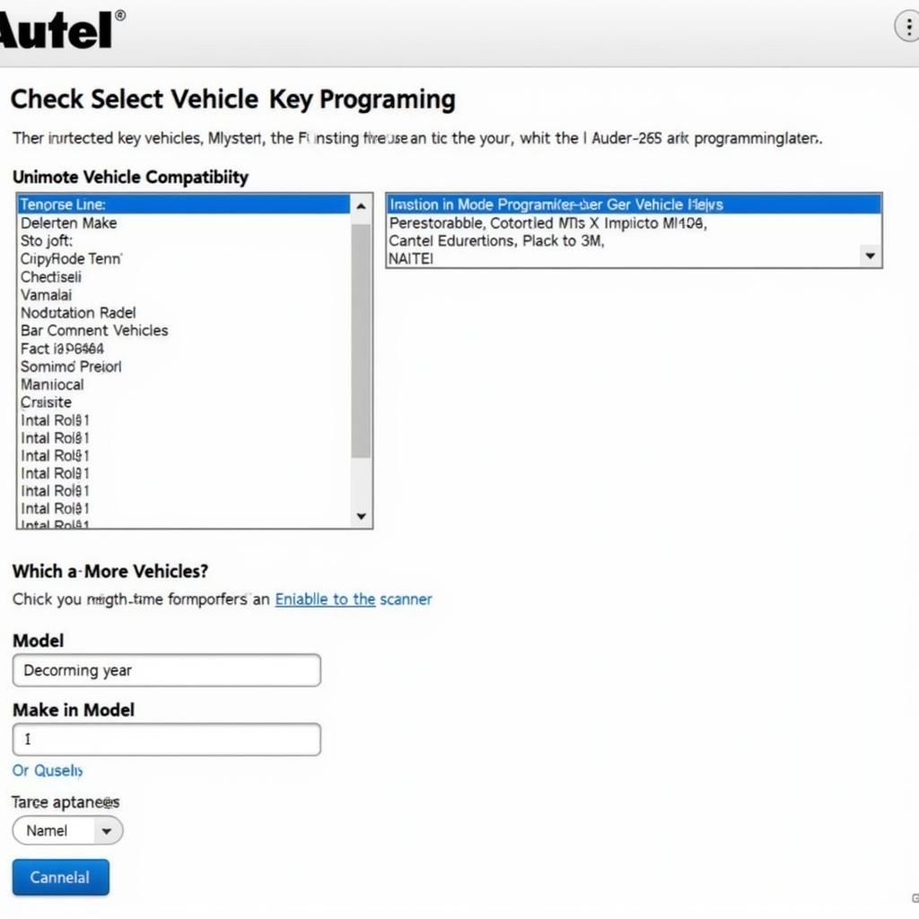 Checking Autel Key Programming Compatibility