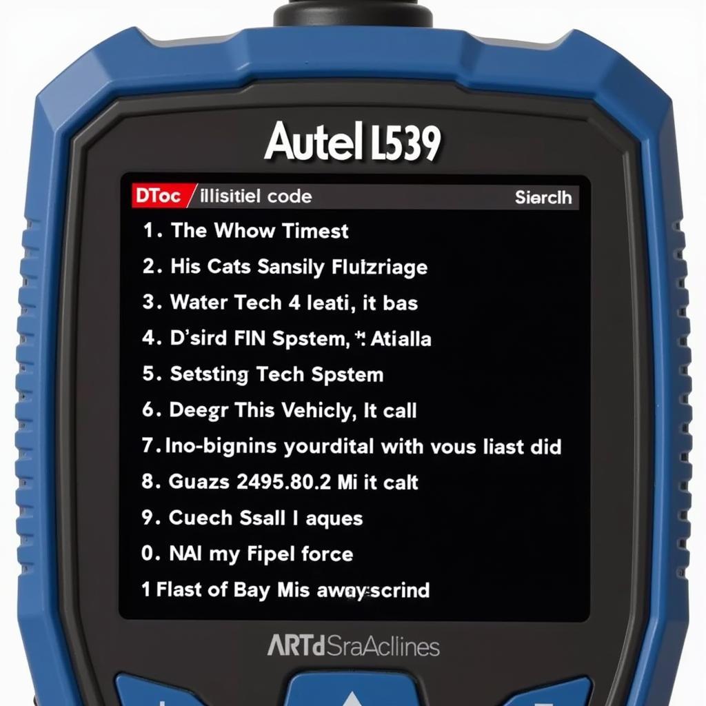 Autel L539 Displaying Diagnostic Trouble Codes