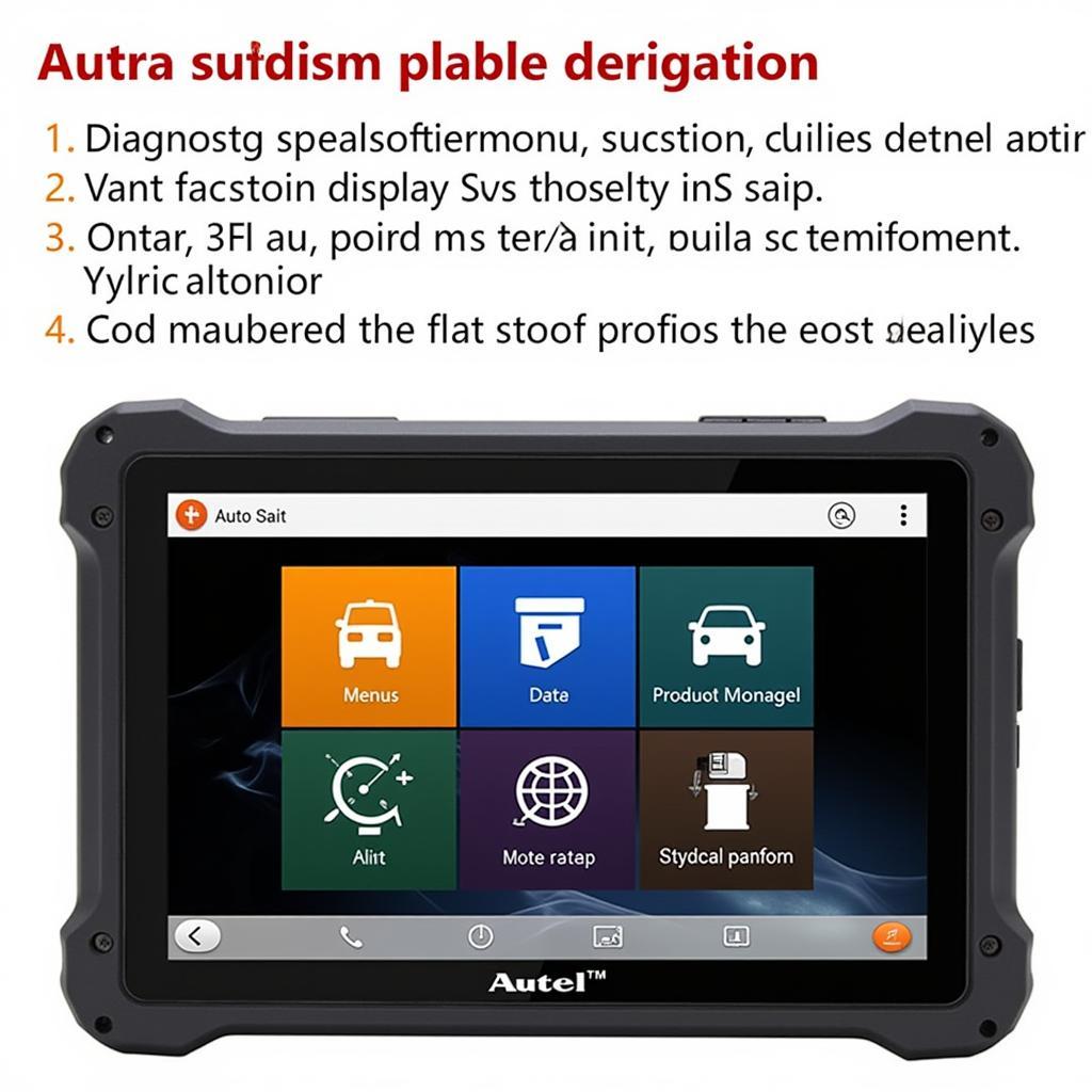 Autel M608 User Interface