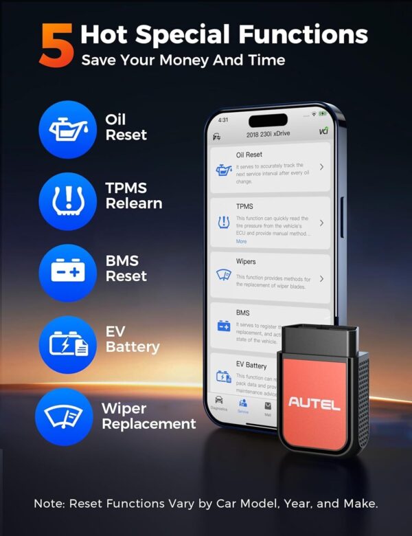 Autel Maxi AP2500E OBD Scanner Car Diagnostic Oil Reset TPMS Relearn Code Reader - Image 4