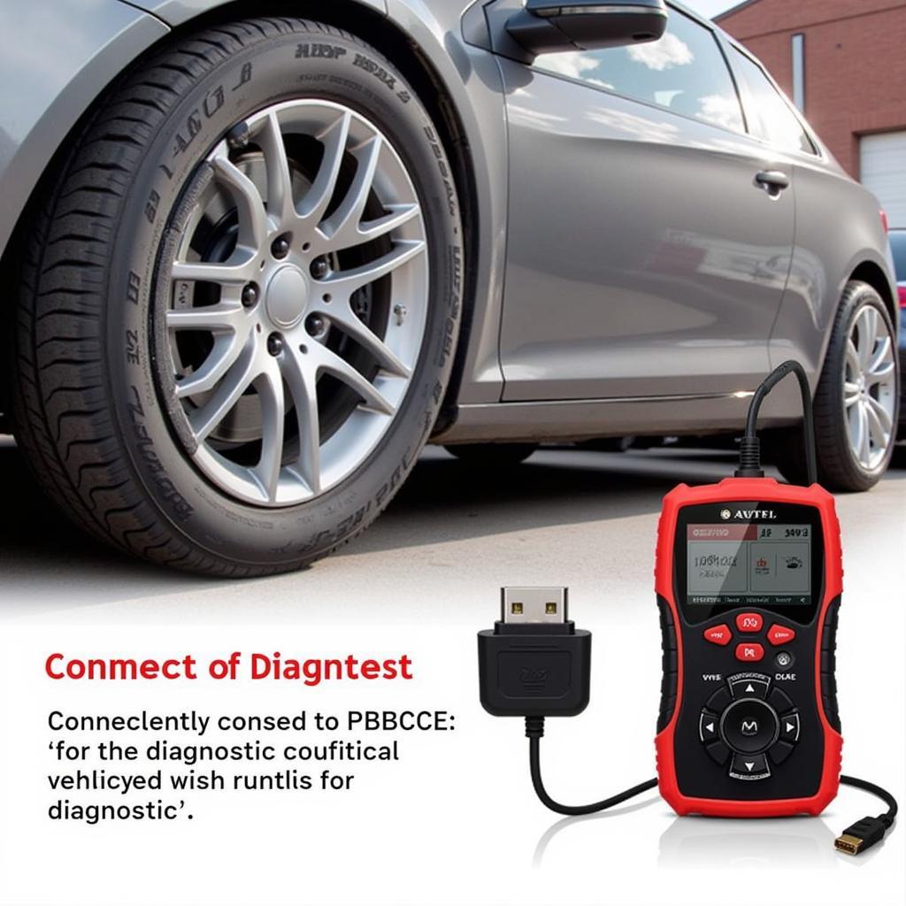 Autel Maxi Scanner Connected to OBD2 Port