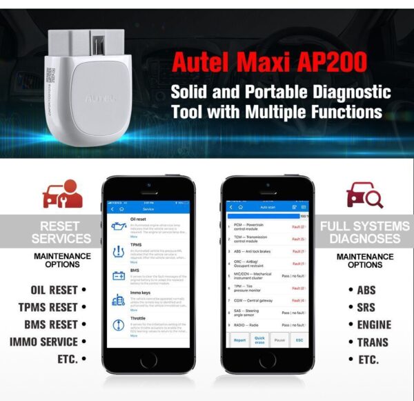 Autel MaxiAP AP200 BT All System OBD2 Diagnostic Scanner Code Reader EPB Tool - Image 5