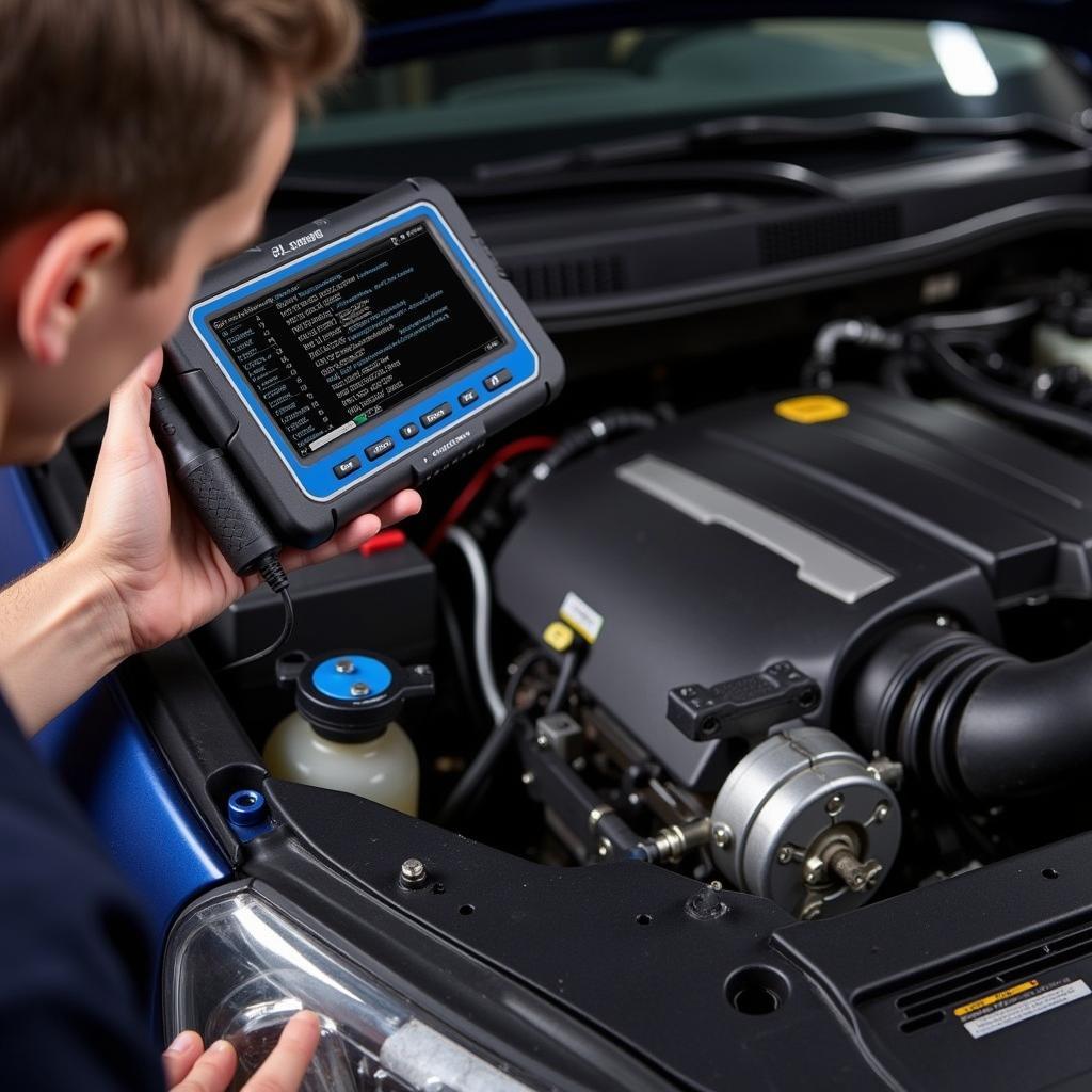 Autel MaxiCheck Elite Diagnostic Tool in Use