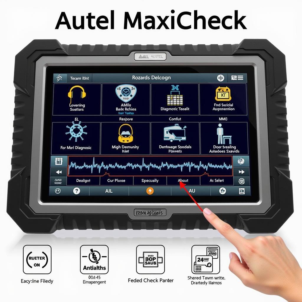 Autel MaxiCheck MX808 displaying various diagnostic readings.