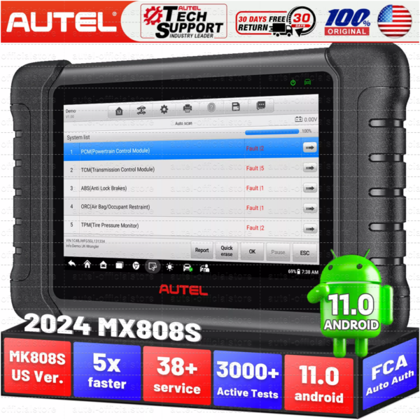 Autel MaxiCheck MX808S OE-Level Bidirectional Diagnostic Scanner Full System