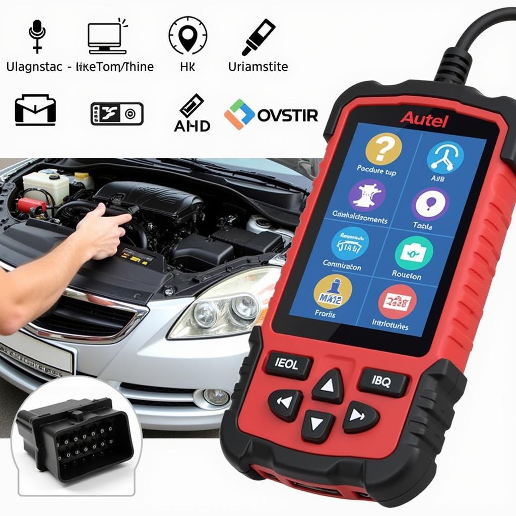 Autel MaxiCOM MK808 OBD2 Scanner in Use