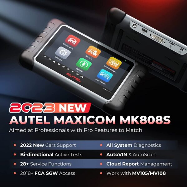 Autel MaxiCom MK808 S Pro Auto Car Diagnostic Tool Full System OBD2 Scanner 2023 - Image 3