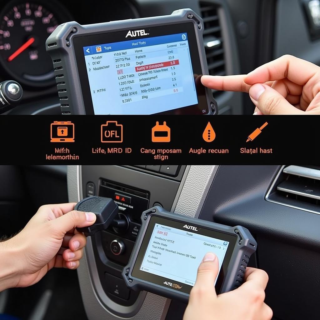 Autel MaxiCOM MK808BT Diagnostic Scan Tool in Use