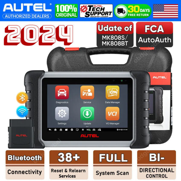 Autel MaxiCOM MK808BT Pro 2024 Full Bidirectional Level-up of MK808S MK808BT