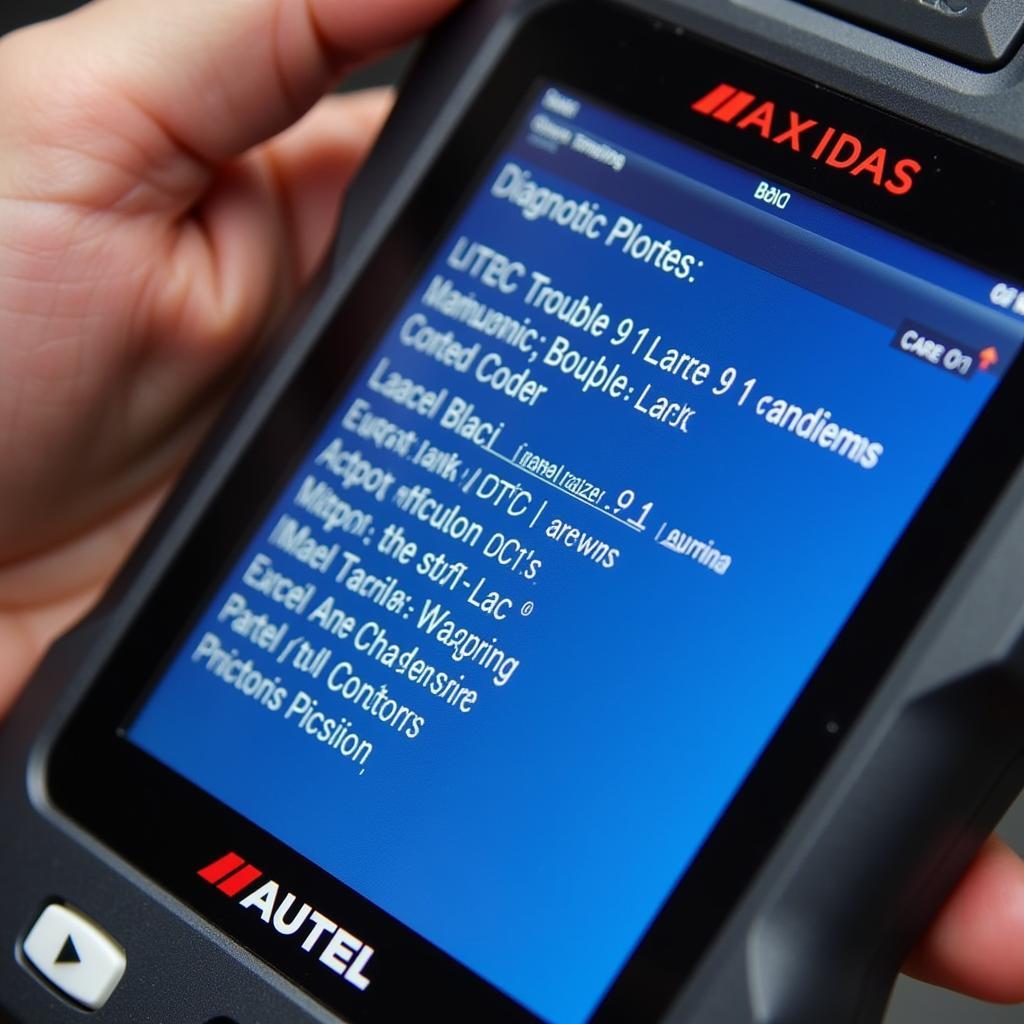 Autel MaxiDAS Advanced Scanner Displaying Diagnostic Results