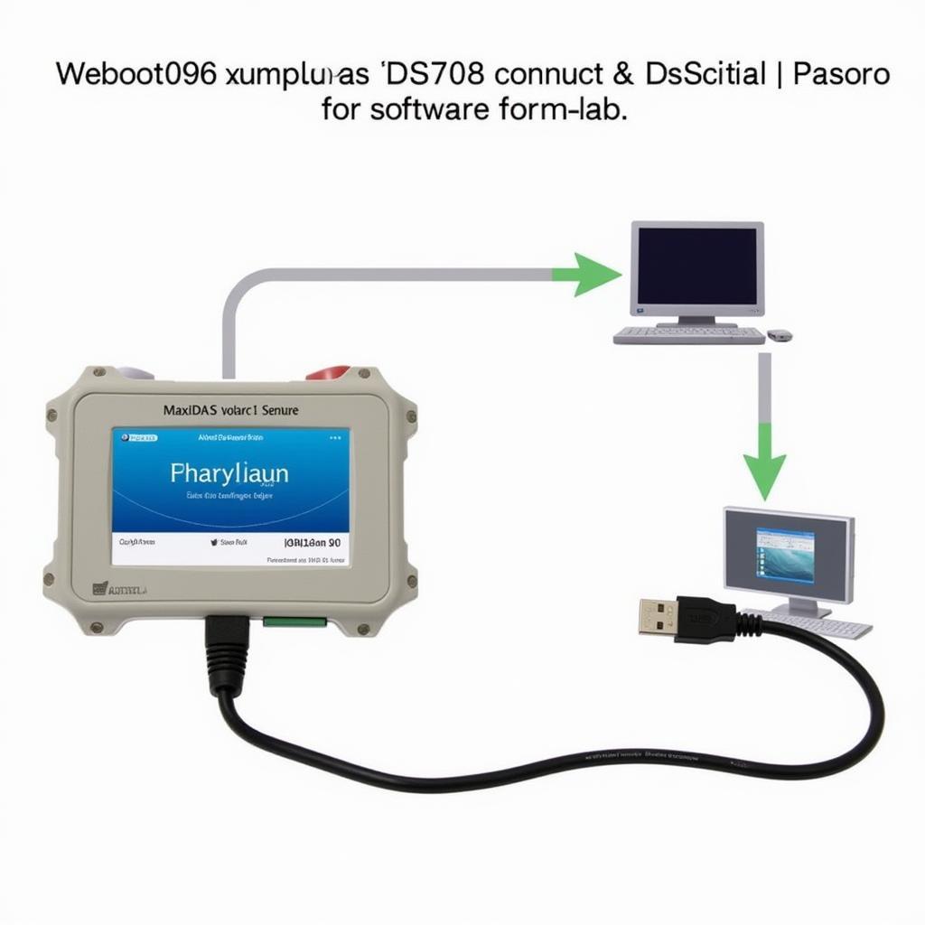 Autel MaxiDAS DS708 Connected to Computer