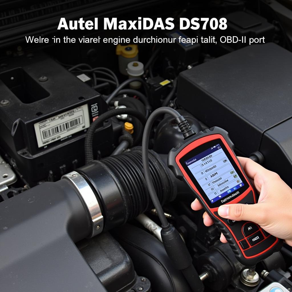 Autel MaxiDAS DS708 Diagnostic Tool in Use