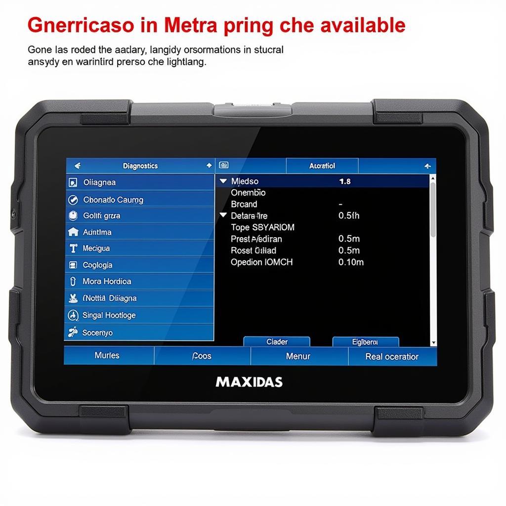 Autel MaxiDAS DS708 Spanish Interface