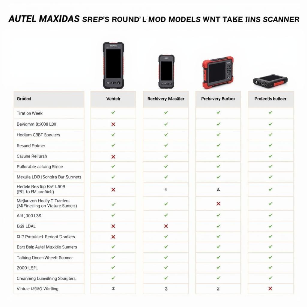 Autel Maxidas Model Comparison