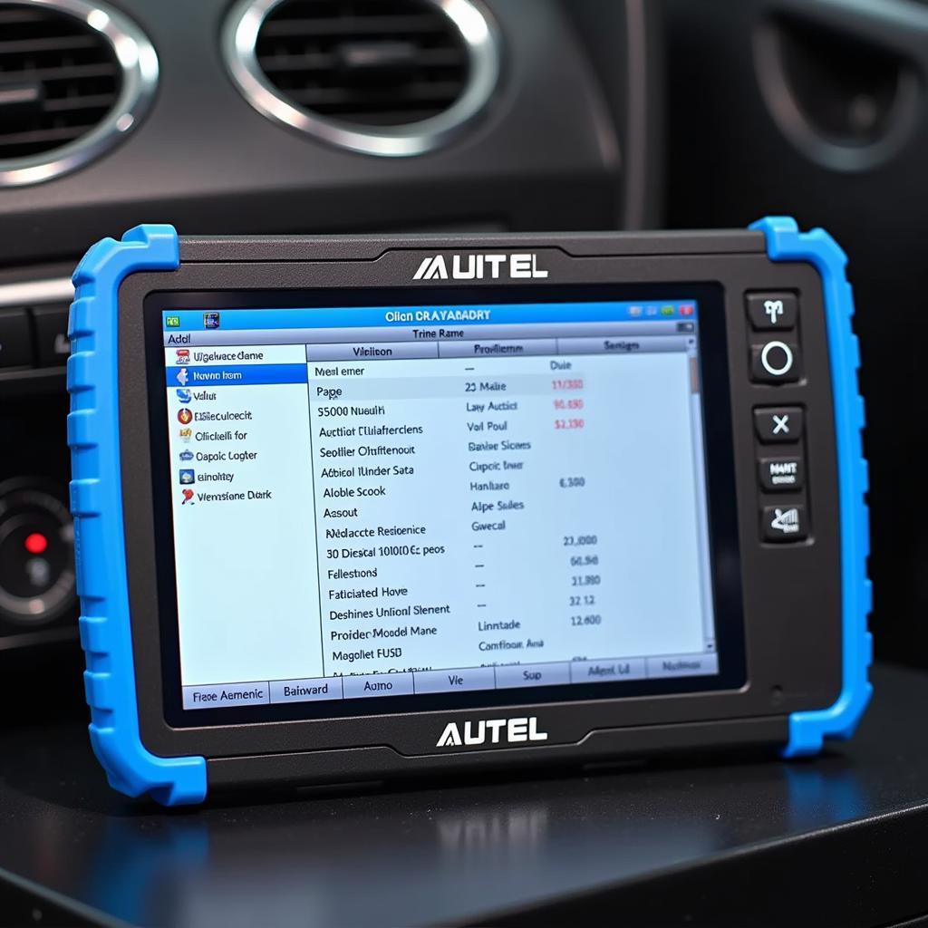 Autel MaxiDAS OBDII Scanner Displaying Diagnostic Results