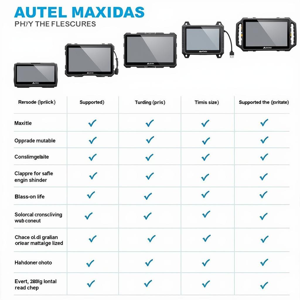 Autel MaxiDAS Scanner Models Comparison