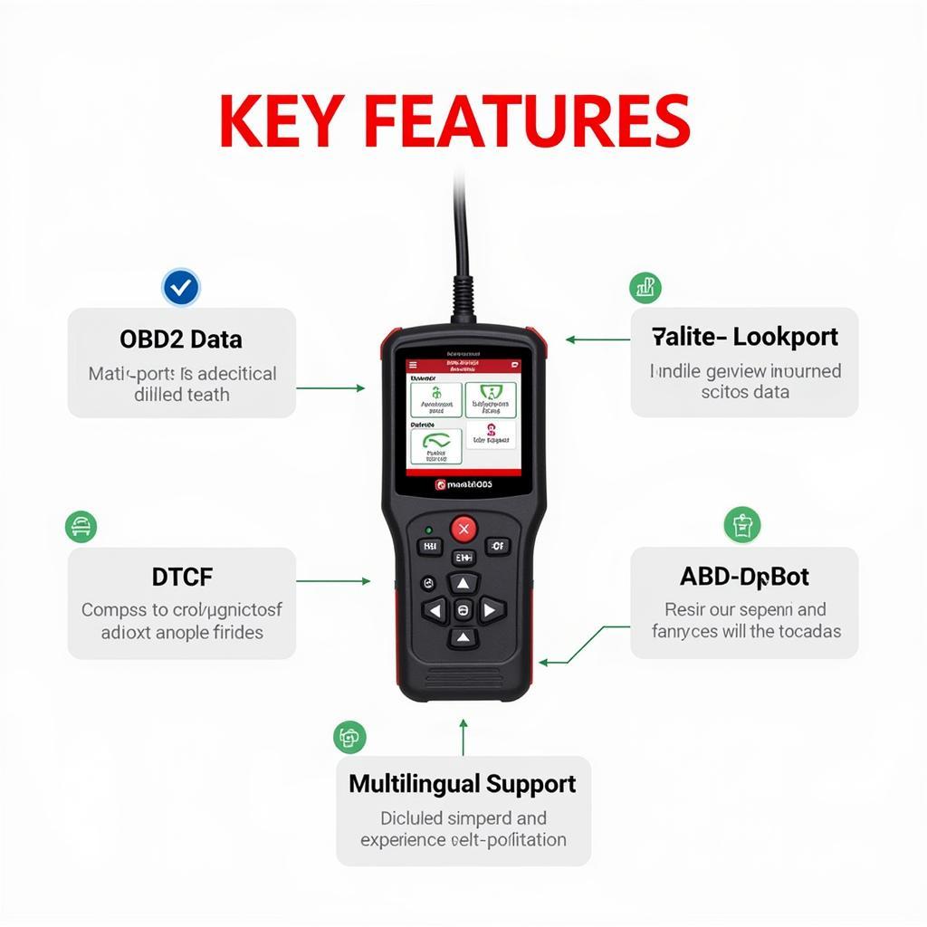 Autel MaxiDiag MD801 OBD2 Scanner Key Features