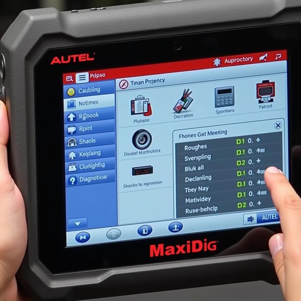 Autel MaxiDiag MD808 Pro Interface Display