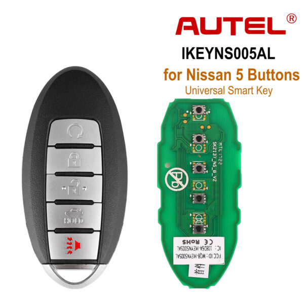 AUTEL MAXIIM Ikey Premium Style IkeyNS005AL Nissan 5 Buttons Universal Smart key