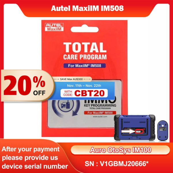 Autel MaxiIM IM508 One Year Update TCP Card 20% off w/code:CBT20