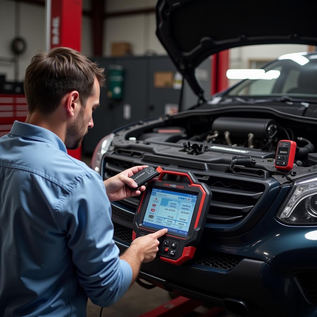 Autel MaxiIM IM608 Diagnostic and Key Programming Tool in Action