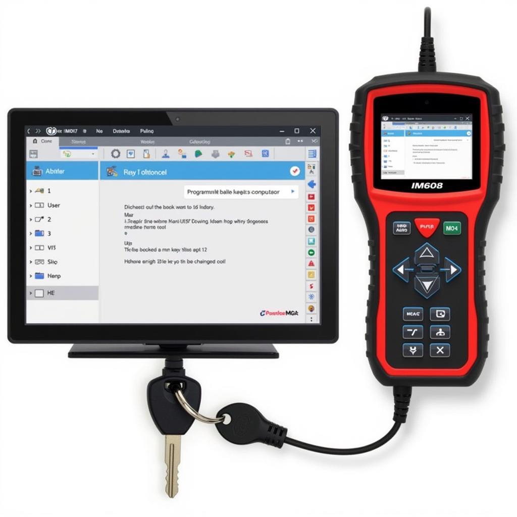 Autel MaxiIM IM608 Key Programming Process with Key Connected