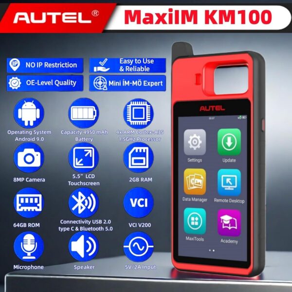 Autel MaxiIM KM100 IMMO Key FOB PROGRAMMING IMMObilizer Tool Key Creation 2 key