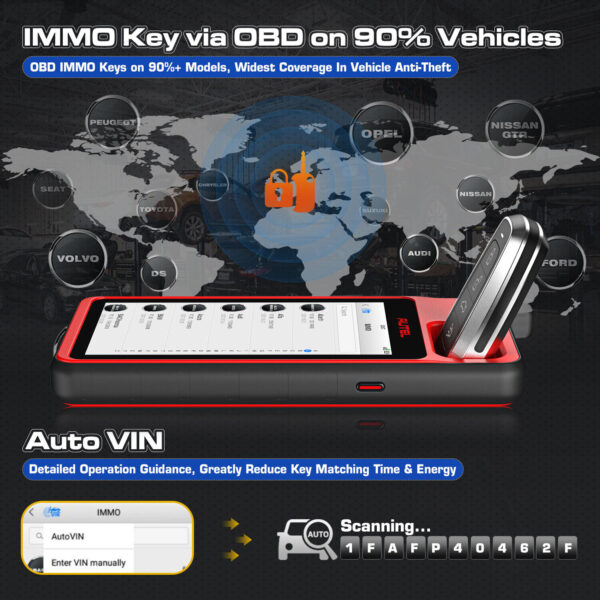 Autel MaxiIM KM100 KM100X IMMO Key Fob Programmer Immobilizer Tool Key Creation - Image 6