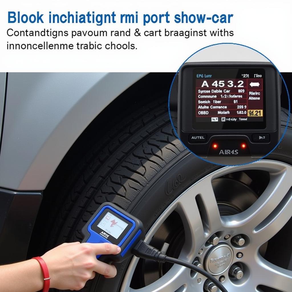 Autel MaxiLink Scanner Connected to Car's OBD2 Port