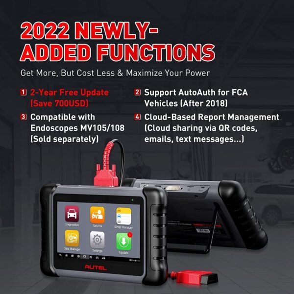 Autel MaxiPRO MP808 MP808TS OBD2 Car Diagnostic Scanner Program Key Coding TPMS - Image 2