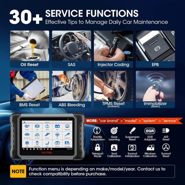 Autel MaxiPRO MP808 S OBD2 Diagnostic Scanner Tool Bidirectional Key Coding TPMS - Image 3