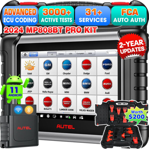 Autel MaxiPRO MP808BT PRO Kits Automotive Scanner Diagnostic Tool 2 YEAR-UPDATE