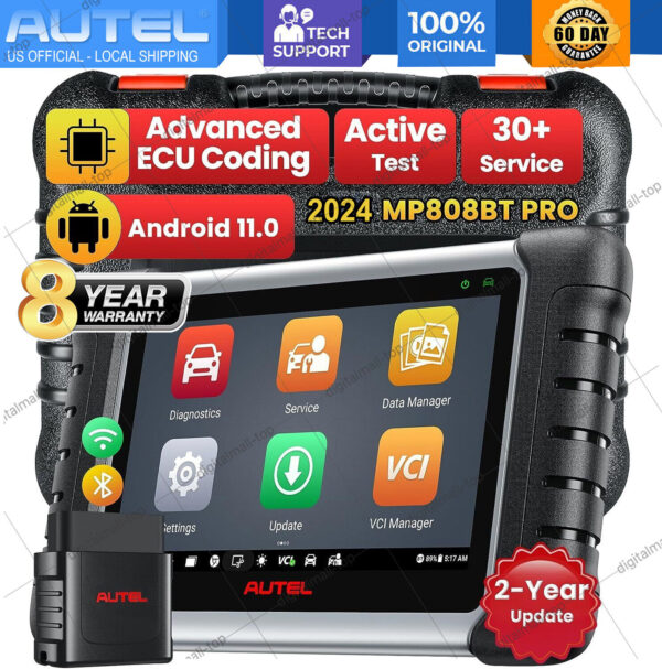 Autel MaxiPRO MP808BT PRO Scanner 2024 Android 11.0 Bi-directional Control Tool